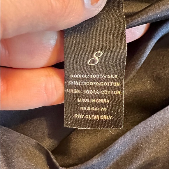 🛑 1 hour sale. Anthropologie, by Lithe, size 8, Black and Blue Floral Midi Dress - Picture 8 of 8